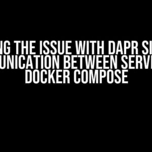 Solving the Issue with Dapr Sidecar Communication between Services in Docker Compose